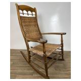 Antique Caned Rocking Chair
