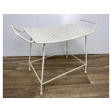 Mid-Century Wrought Iron Stool/ Footrest