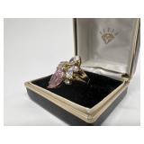 Sz 5 925 Sterling 925 Gold Tone Ring