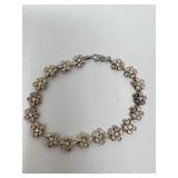 Sterling Silver Floral Bracelet