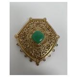 Large Gold Tone Brooch