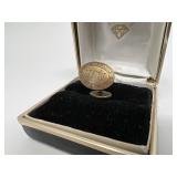 14k Gold Etched Cuff Link