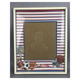 Vintage Sports Themed Picture Frame 14.5" x