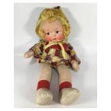 Vintage Fabric Stuffed Doll