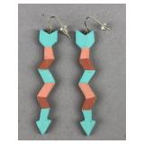 Wooden Hand Painted Earrings