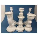 6 Ceramic Candlestick Holders