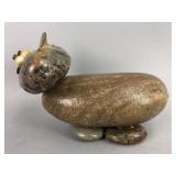 Handmade 6 Inch Stone Cat