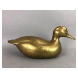 10.5" Solid Brass Duck