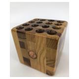 Hand Made Wood Writing Utensil Holder