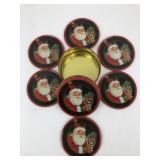 Christmas Coasters W/ Tin Case.