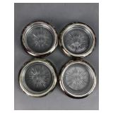 Vintage Glass & Metal Coasters