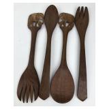 Vintage Wood Serving Utensils