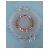 Vintage Pink Depression Glass Plate