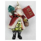 Glass Santa Claus Ornament