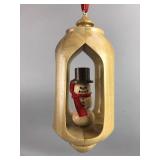 6.5" Wooden Snowman Christmas Ornament