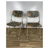Rare Samsonite Floral Folding Chairs
