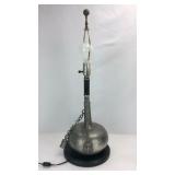 Folk Chinese longevity god head Pewter Lamp