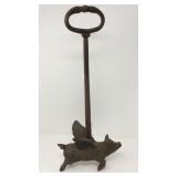 Cast iron flying pig doorstop