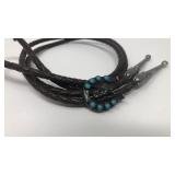 Sterling Silver Horse and Horseshoe Bolo tie w/