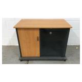 Wood and glass TV stand