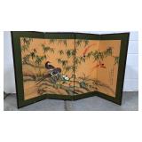 Hand-Painted Folding  Asian Screen