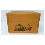 Vintage wood recipe box