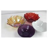 Set of four glass bowls
