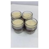 Set of four small candles