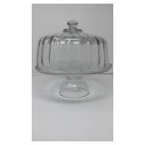 Lidded Glass Cake Platter