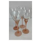 Set of four wine glasses