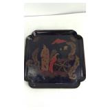 Chinese metal hand painted serving platter