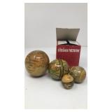 Lillian Vernon Wooden Nesting World Balls