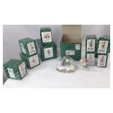 Set of 10 Holiday Hamlet Christmas figurines, 1993