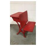 Antique A.H. Andrews Co. Cast Iron School Desk