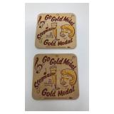 Two vintage Stegmaier beer coasters