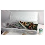 Box of assorted Christmas decorations