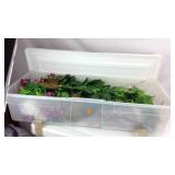 Box of artificial flowers