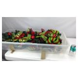 Box of various Christmas decorations