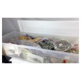 Box of Christmas decorations