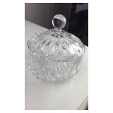 Cut crystal candy dish