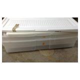 Set of three plastic bins