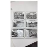 Set of six Italian-made decorative plates