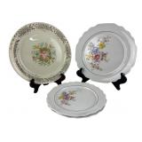 W.S. George & Canonsburg Floral China Plates