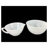 Fire-King and Federal Glass White Milk Glass Bowls