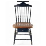 Hitchcock Style Painted Windsor Chair with Drawer