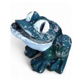 Painted Concrete Frog Garden Statue