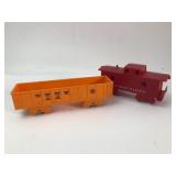 Marx Toys Plastic Pennsylvania Gondola and Caboose