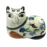 VTG Tonala Mexican Pottery Hand-Painted Cat