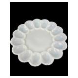 Fenton Milk Glass Hobnail Deviled Egg Plate