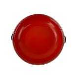 Yugoslavian Enamel 10 1/2 Inch Round Paella Pan